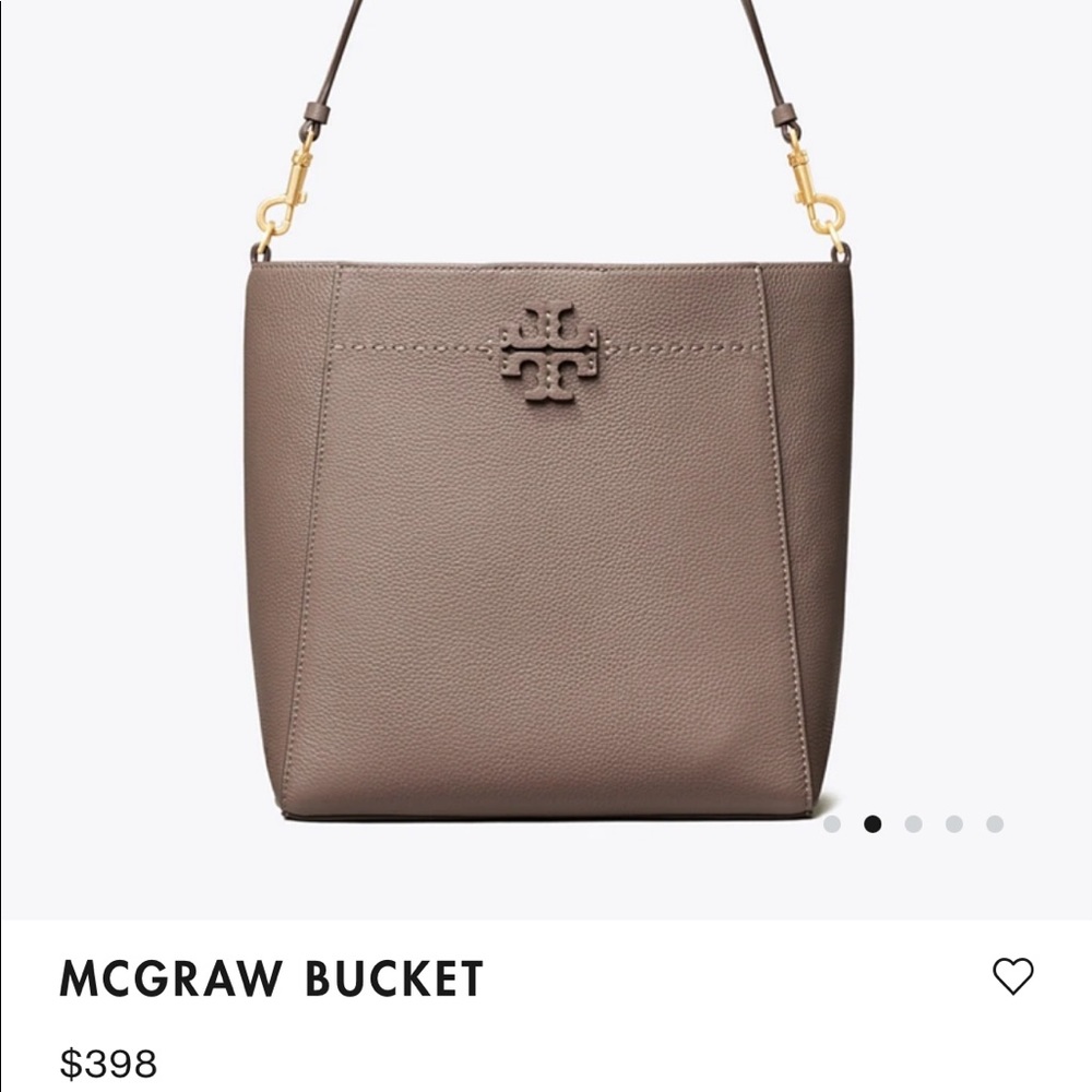 Tory Burch McGraw small leather bucket bag